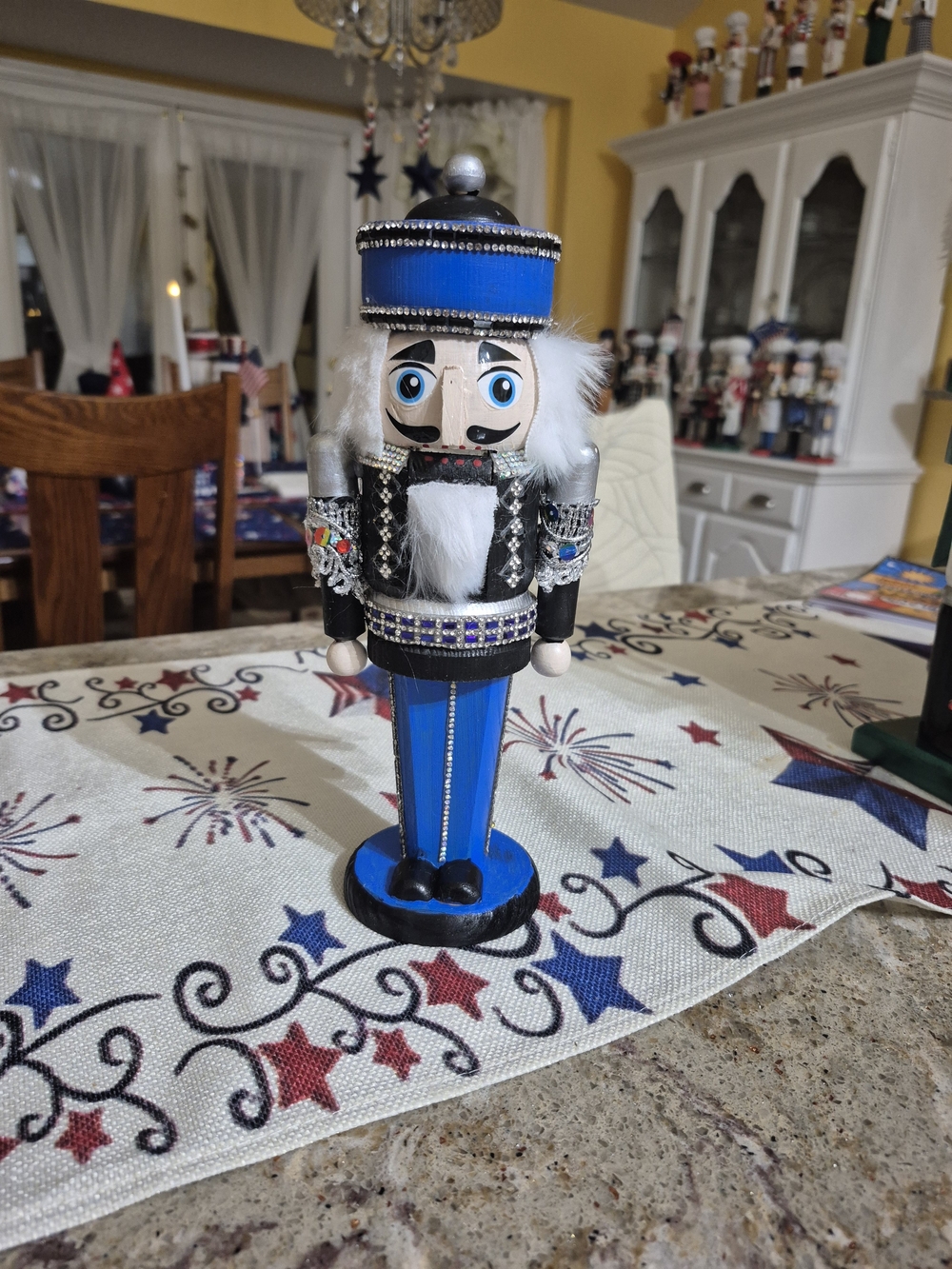 Blue & Black Decorative Nutcracker Figurine
